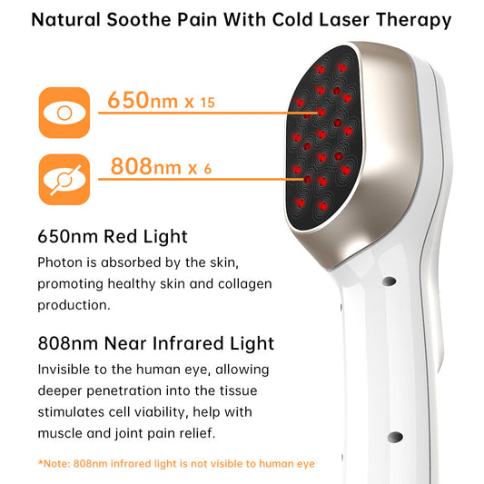 Dernox Handheld Physiotherapy Lllt-808 Red Light Treatment Body Pain Relief Medical Infrared Cold Laser Therapy Device😍