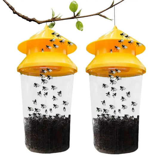 2pcs Reusable Fly Traps Fly Bait Bags Catchers Outdoor Firm Reliable Flytraps for Pastures Orchards Barns Farms Gardens Stables😍
