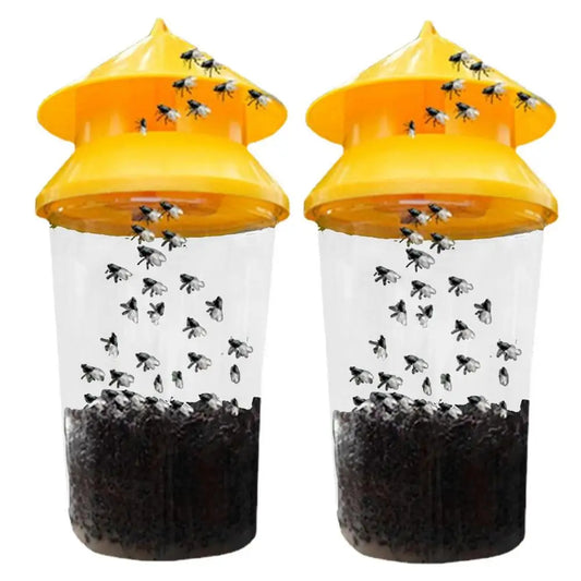 2pcs Reusable Fly Traps Fly Bait Bags Catchers Outdoor Firm Reliable Flytraps for Pastures Orchards Barns Farms Gardens Stables😍